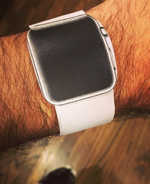 Apple Watch paper prototype.
